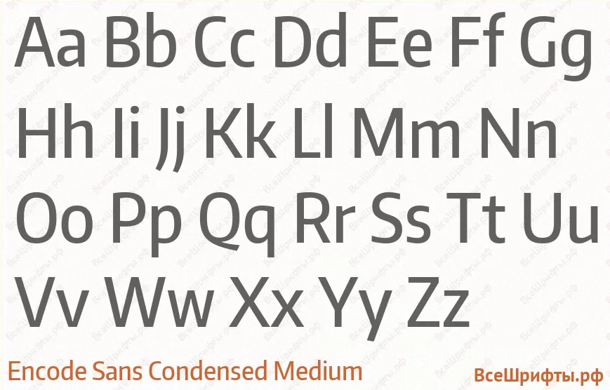 Шрифт Encode Sans Condensed Medium с латинскими буквами Шрифт Encode Sans Condensed Medium с латинскими буквами