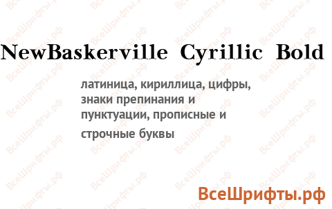 Шрифт NewBaskerville Cyrillic Bold