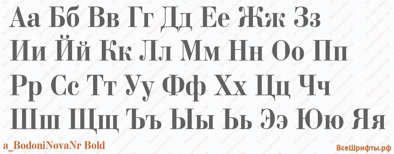 Шрифт a_BodoniNovaNr Bold с русскими буквами Шрифт a_BodoniNovaNr Bold с русскими буквами