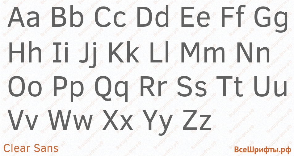 Шрифт Clear Sans с латинскими буквами Шрифт Clear Sans с латинскими буквами