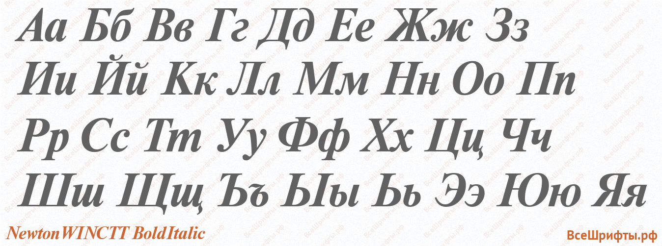 Шрифт NewtonWINCTT BoldItalic с русскими буквами Шрифт NewtonWINCTT BoldItalic с русскими буквами