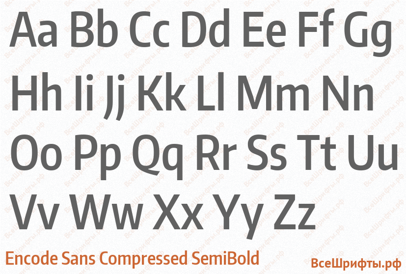 Шрифт Encode Sans Compressed SemiBold с латинскими буквами Шрифт Encode Sans Compressed SemiBold с латинскими буквами