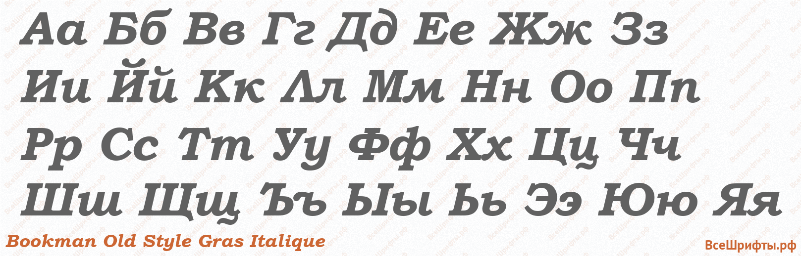 Шрифт Bookman Old Style Gras Italique с русскими буквами Шрифт Bookman Old Style Gras Italique с русскими буквами