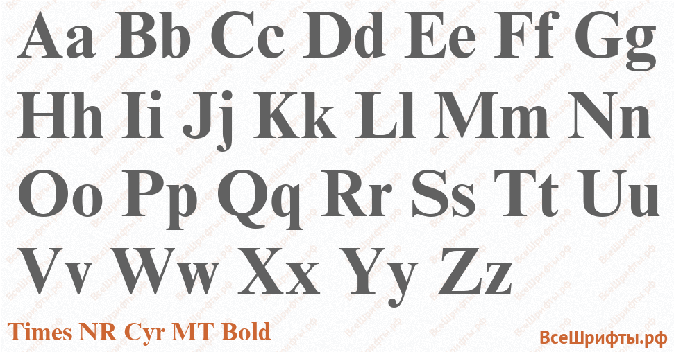 Шрифт Times NR Cyr MT Bold с латинскими буквами Шрифт Times NR Cyr MT Bold с латинскими буквами