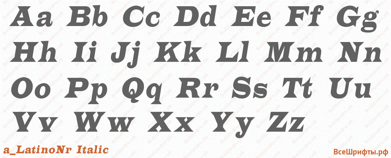 Шрифт a_LatinoNr Italic с латинскими буквами Шрифт a_LatinoNr Italic с латинскими буквами