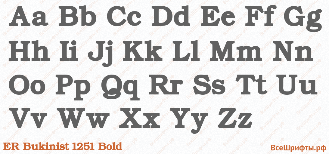 Шрифт ER Bukinist 1251 Bold с латинскими буквами Шрифт ER Bukinist 1251 Bold с латинскими буквами