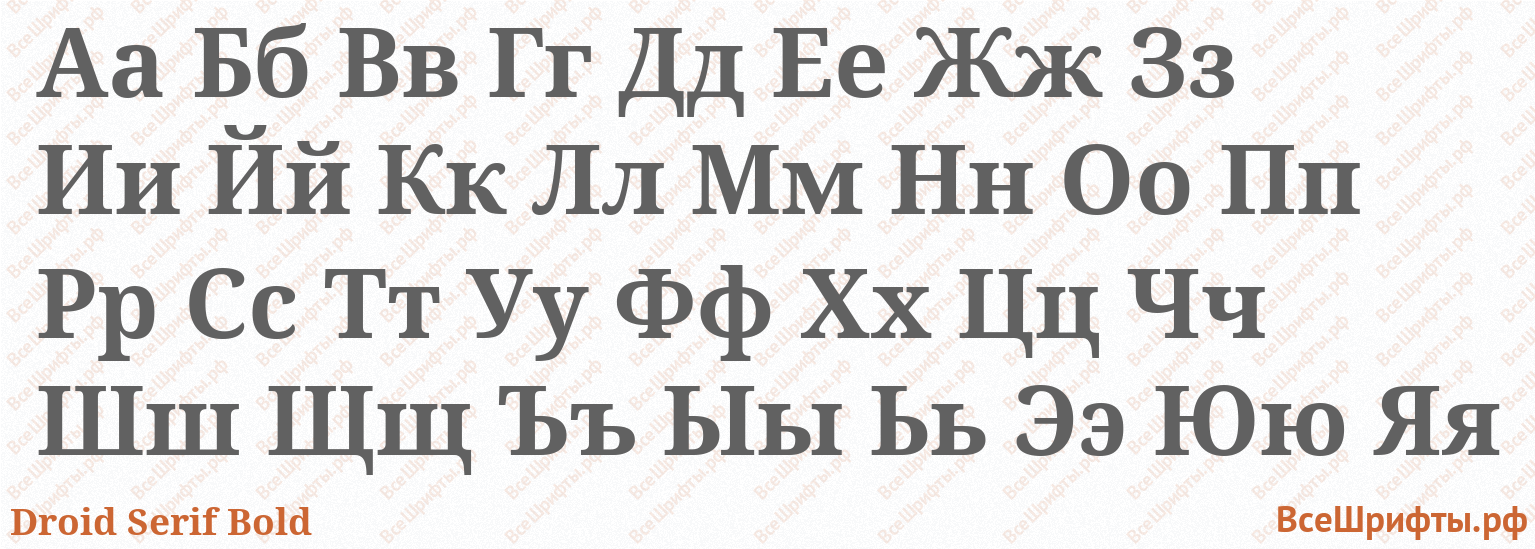 Шрифт Droid Serif Bold с русскими буквами Шрифт Droid Serif Bold с русскими буквами