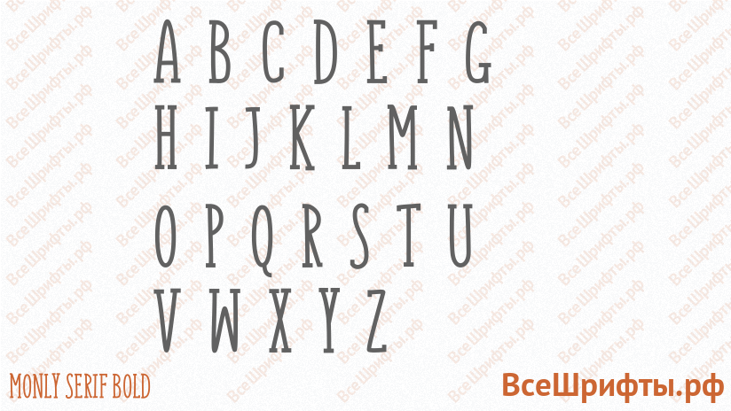 Шрифт Monly Serif Bold с латинскими буквами Шрифт Monly Serif Bold с латинскими буквами