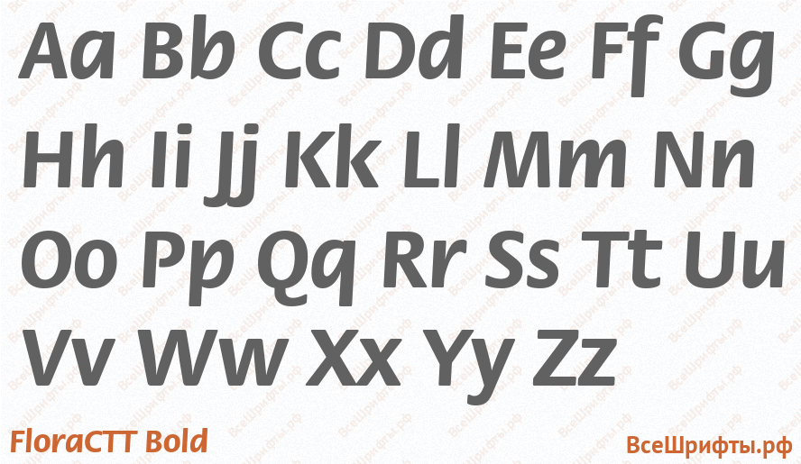 Шрифт FloraCTT Bold с латинскими буквами Шрифт FloraCTT Bold с латинскими буквами
