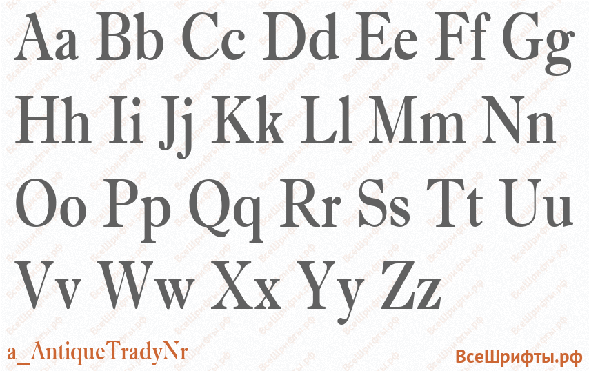 Шрифт a_AntiqueTradyNr с латинскими буквами Шрифт a_AntiqueTradyNr с латинскими буквами