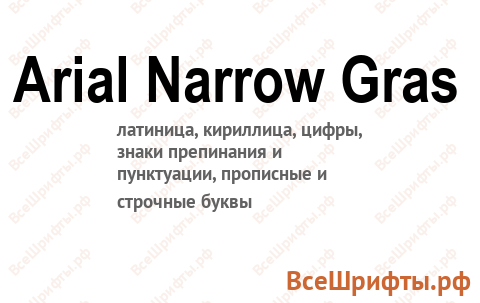 Шрифт Arial Narrow Gras