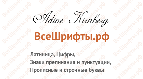 Шрифт Adine Kirnberg