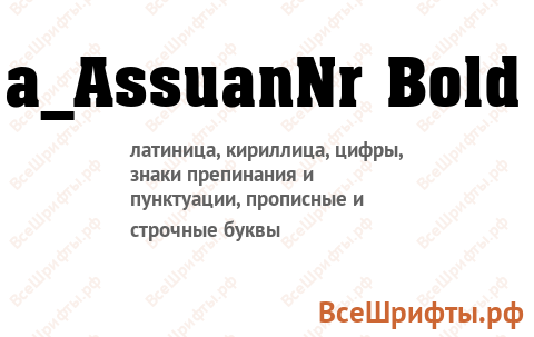 Шрифт a_AssuanNr Bold