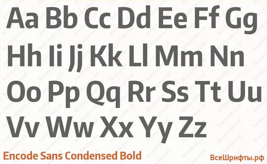 Шрифт Encode Sans Condensed Bold с латинскими буквами Шрифт Encode Sans Condensed Bold с латинскими буквами