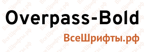 Шрифт Overpass-Bold