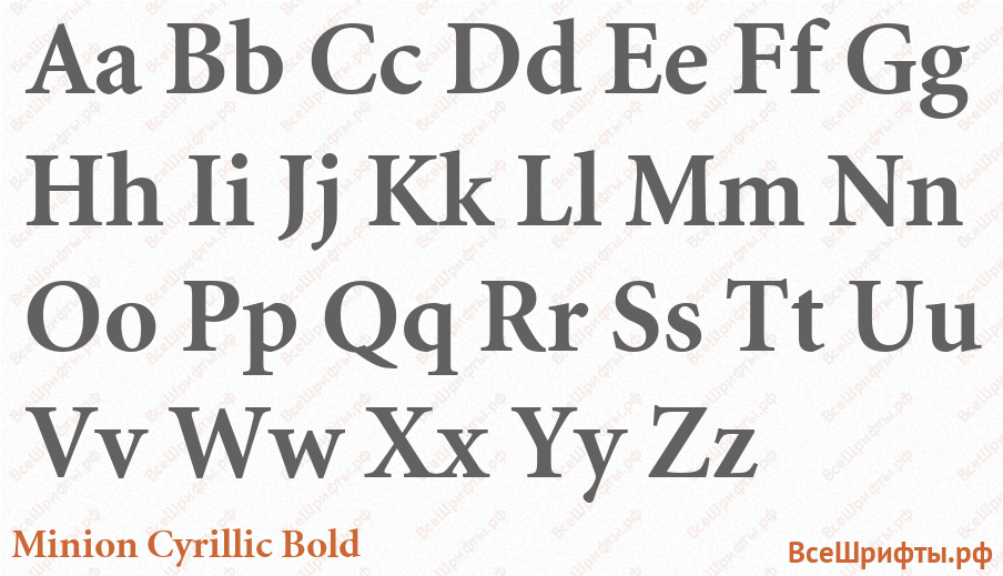 Шрифт Minion Cyrillic Bold с латинскими буквами Шрифт Minion Cyrillic Bold с латинскими буквами