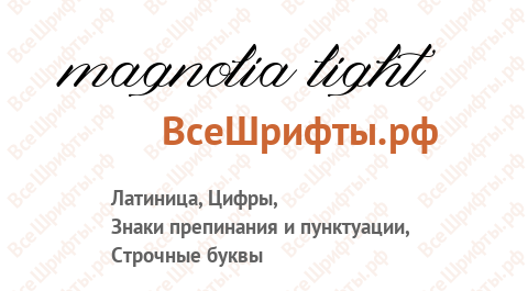 Шрифт Magnolia Light