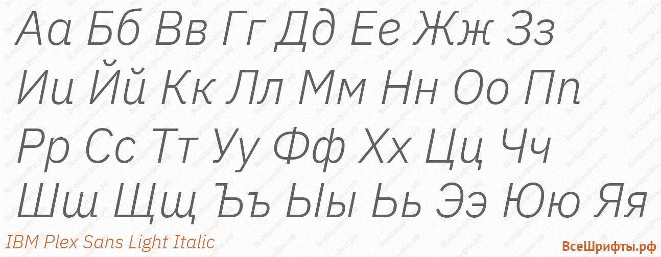 Шрифт IBM Plex Sans Light Italic с русскими буквами Шрифт IBM Plex Sans Light Italic с русскими буквами