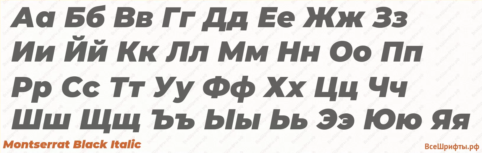 Шрифт Montserrat Black Italic с русскими буквами Шрифт Montserrat Black Italic с русскими буквами