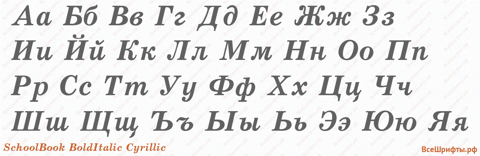 Шрифт SchoolBook BoldItalic Cyrillic с русскими буквами Шрифт SchoolBook BoldItalic Cyrillic с русскими буквами