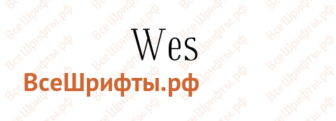 Шрифт Wes