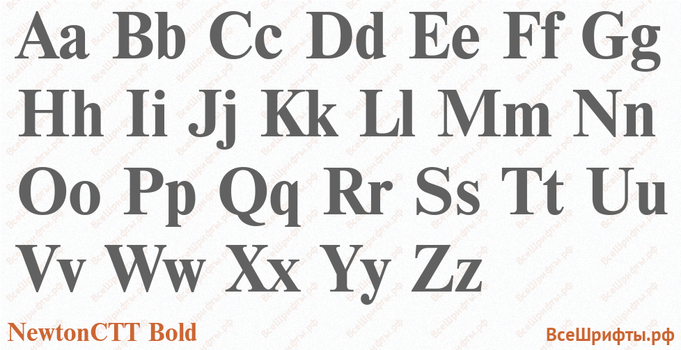 Шрифт NewtonCTT Bold с латинскими буквами Шрифт NewtonCTT Bold с латинскими буквами