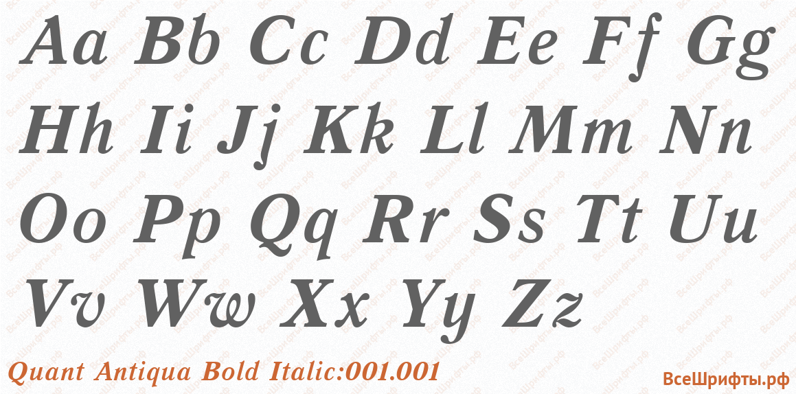 Шрифт Quant Antiqua Bold Italic:001.001 с латинскими буквами Шрифт Quant Antiqua Bold Italic:001.001 с латинскими буквами