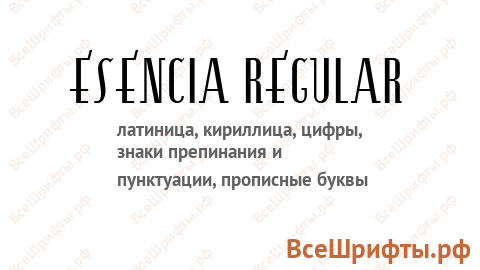 Шрифт Esencia Regular