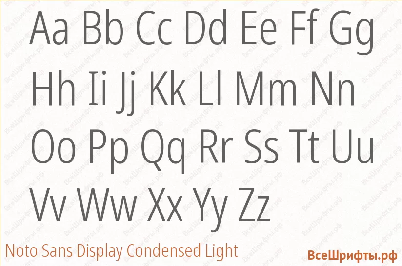 Шрифт Noto Sans Display Condensed Light с латинскими буквами Шрифт Noto Sans Display Condensed Light с латинскими буквами