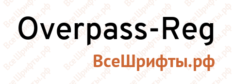Шрифт Overpass-Reg