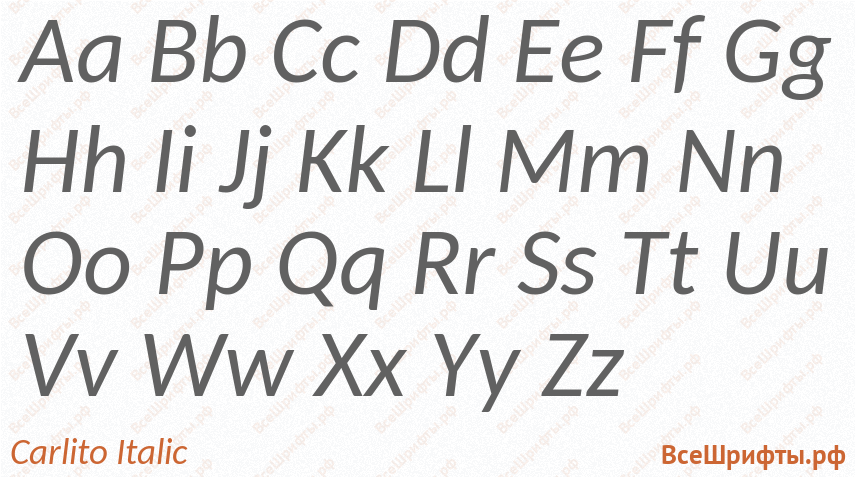 Шрифт Carlito Italic с латинскими буквами Шрифт Carlito Italic с латинскими буквами