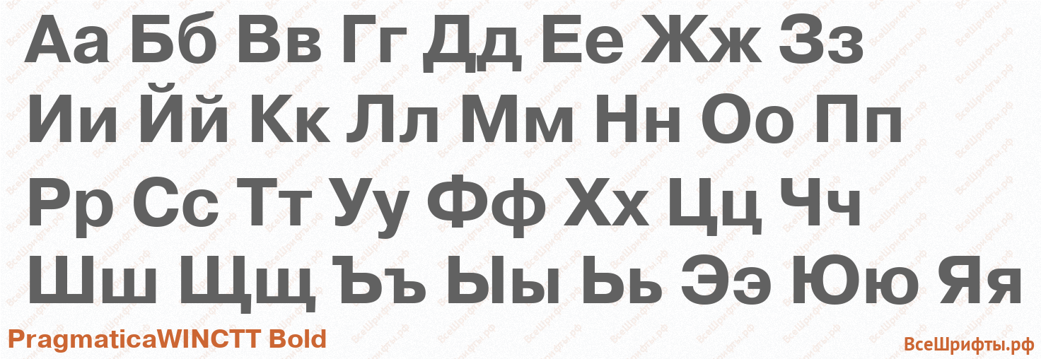 Шрифт PragmaticaWINCTT Bold с русскими буквами Шрифт PragmaticaWINCTT Bold с русскими буквами
