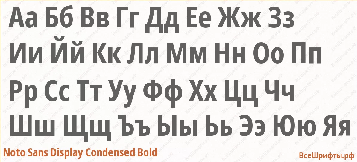 Шрифт Noto Sans Display Condensed Bold с русскими буквами Шрифт Noto Sans Display Condensed Bold с русскими буквами