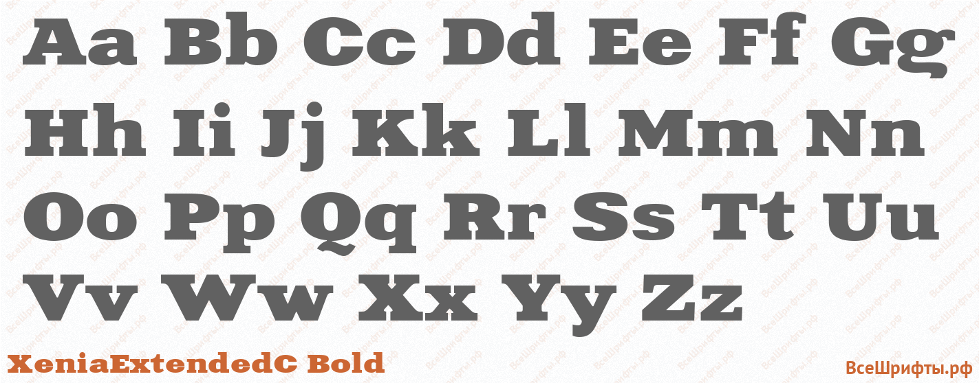 Шрифт XeniaExtendedC Bold с латинскими буквами Шрифт XeniaExtendedC Bold с латинскими буквами