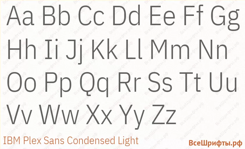 Шрифт IBM Plex Sans Condensed Light с латинскими буквами Шрифт IBM Plex Sans Condensed Light с латинскими буквами