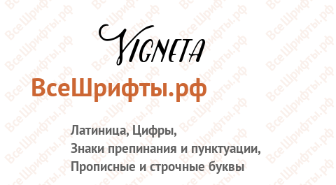 Шрифт Vigneta