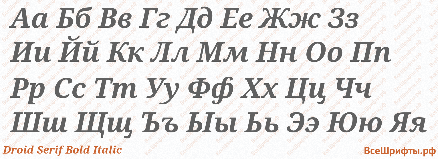 Шрифт Droid Serif Bold Italic с русскими буквами Шрифт Droid Serif Bold Italic с русскими буквами