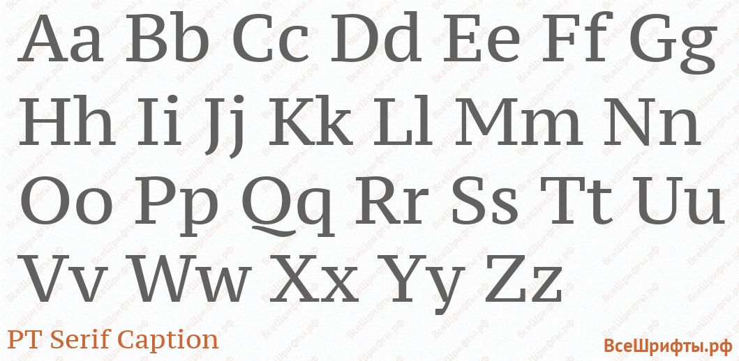 Шрифт PT Serif Caption с латинскими буквами Шрифт PT Serif Caption с латинскими буквами
