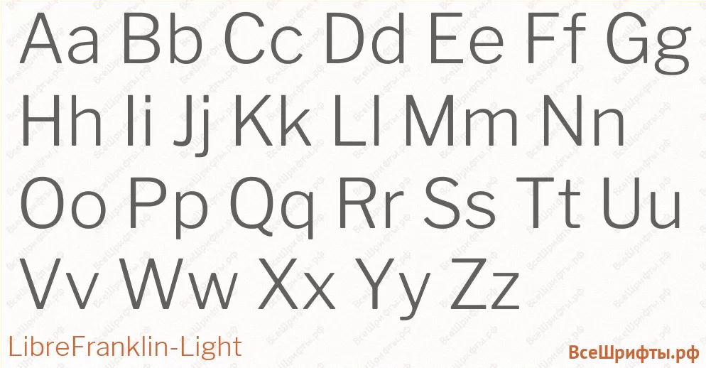 Шрифт LibreFranklin-Light с латинскими буквами Шрифт LibreFranklin-Light с латинскими буквами
