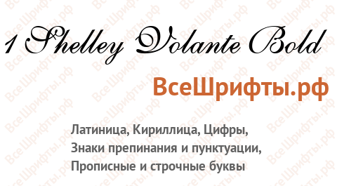 Шрифт 1 Shelley Volante Bold
