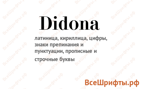 Шрифт Didona