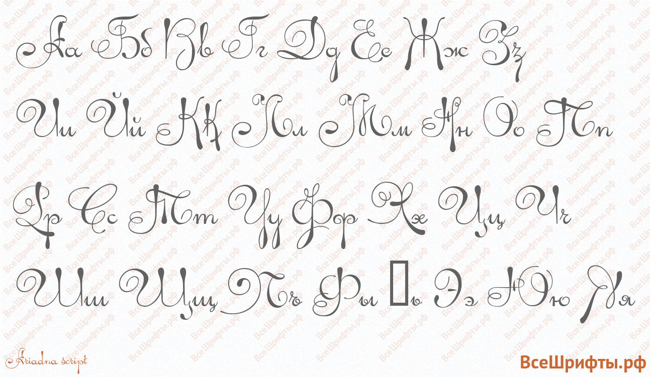 Шрифт Ariadna script с русскими буквами Шрифт Ariadna script с русскими буквами