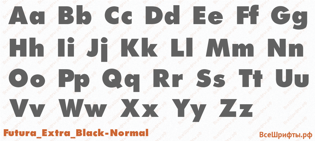 Шрифт Futura_Extra_Black-Normal с латинскими буквами Шрифт Futura_Extra_Black-Normal с латинскими буквами