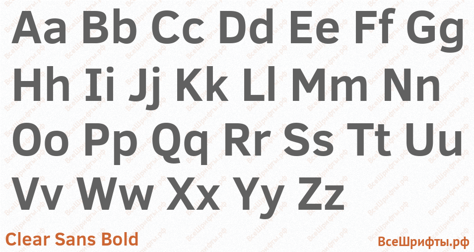 Шрифт Clear Sans Bold с латинскими буквами Шрифт Clear Sans Bold с латинскими буквами