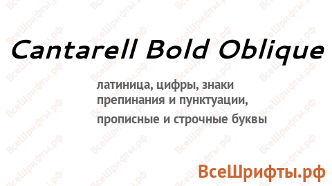 Шрифт Cantarell Bold Oblique