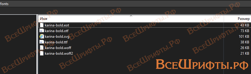 Копирование файлов шрифтов на сайт Копирование файлов шрифтов на сайт